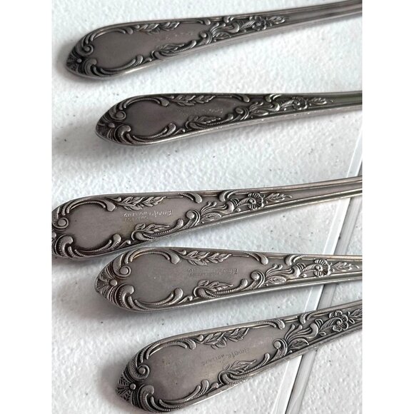 Amefa Holland Stainless Steel AFS1 Scroll Leaf Black Acc Tablespoon 8"Serving - Picture 5 of 10
